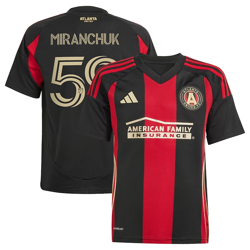 Maillot de joueur réplique adidas Aleksei Miranchuk noir Atlanta United FC 2025 The Connector pour jeune
