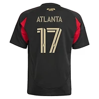 Maillot de joueur réplique adidas #17 noir Atlanta United FC 2025 The Connector pour jeunes