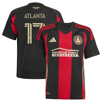 Maillot de joueur réplique adidas #17 noir Atlanta United FC 2025 The Connector pour jeunes