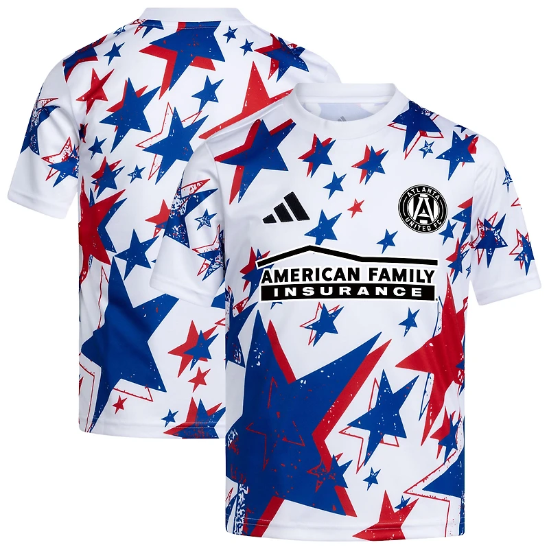 Youth adidas  White Atlanta United FC 2026 Americana Pre-Match Jersey