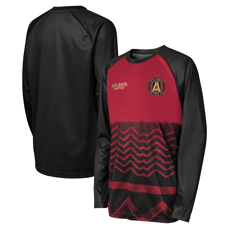T-shirt noir à manches longues Atlanta United FC True Pioneer Raglan pour jeunes
