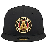 Youth New Era Black Atlanta United FC 9FIFTY Snapback Trucker Hat