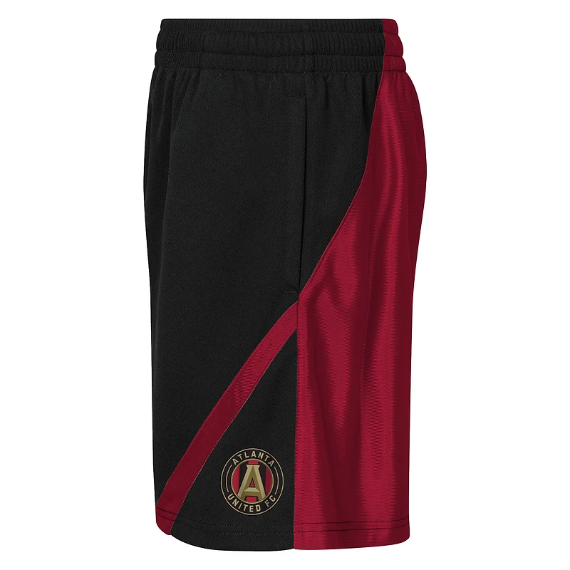 Short de football Outerstuff noir et rouge Atlanta United FC pour jeunes