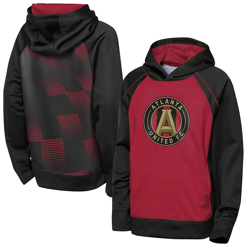 Sweat à capuche polaire rouge/noir pour jeunes Outerstuff Atlanta United FC Striker