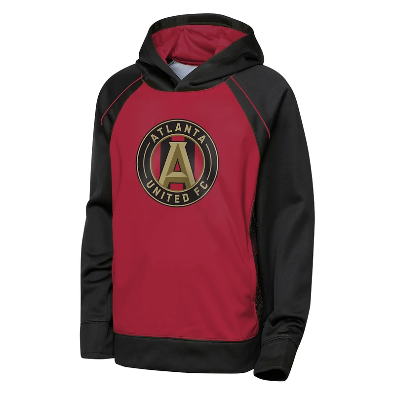 Youth Outerstuff Red/Black Atlanta United FC Striker Fleece Hoodie