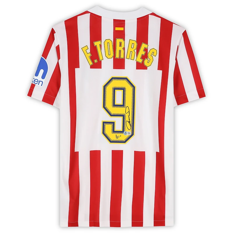 Fernando Torres Atletico de Madrid Autographed Red/White Nike Modern Home Jersey