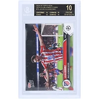 Julián Alvarez Atletico de Madrid 2024-25 Topps Now Brace in Comeback Victory Black Label #76 BGS Authenticated 10 Card - 10,10,10,10 Subgrades