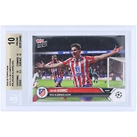 Julián Alvarez Atletico de Madrid 2024-25 Topps Now Brace in Comeback Victory #76 BGS Authenticated 10 Card - 10,10,9.5,10 Subgrades
