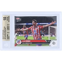 Julián Alvarez Atletico de Madrid 2024-25 Topps Now Brace in Comeback Victory #76 BGS Authenticated 10 Card - 10,9.5,10,10 Subgrades