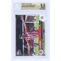 Julián Alvarez Atletico de Madrid 2024-25 Topps Now Brace in Comeback Victory #76 BGS Authenticated 9.5 Card