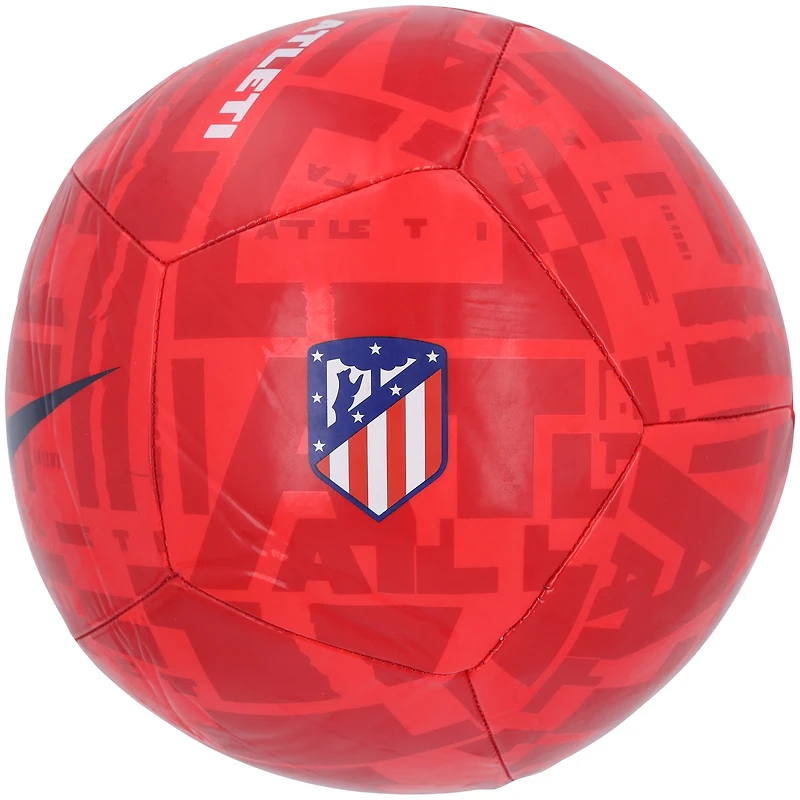 Luis Suarez, Antoine Griezmann & João Félix Atletico de Madrid Autographed Nike Red Logo Soccer Ball