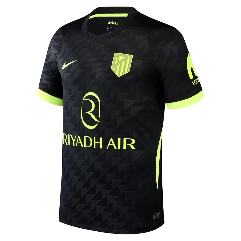 Maillot réplique Nike noir pour homme de l'Atlético Madrid, saison extérieure 2026/27
