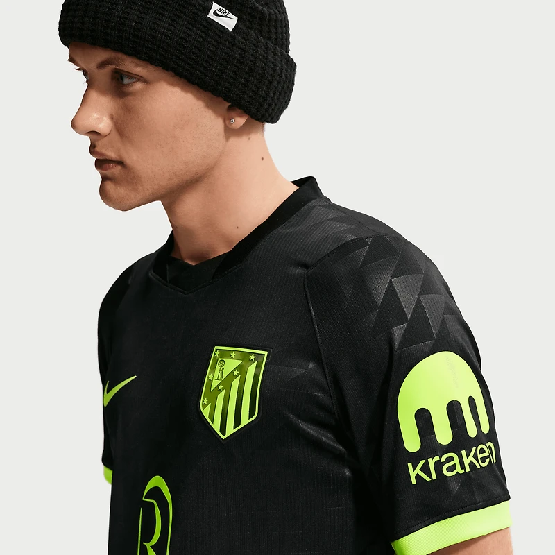 Maillot réplique Nike noir pour homme de l'Atlético Madrid, saison extérieure 2026/27