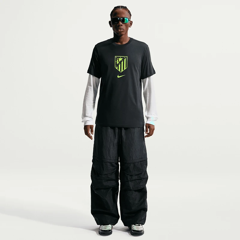 Men's Nike Black Atletico de Madrid Crest T-Shirt