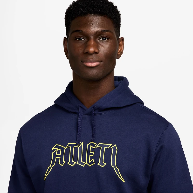 Sweat à capuche Nike bleu marine Atletico de Madrid Club pour homme