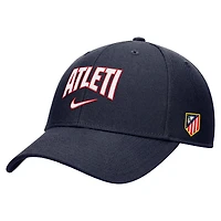 Casquette ajustable Nike Atlético de Madrid Rise bleu marine pour homme