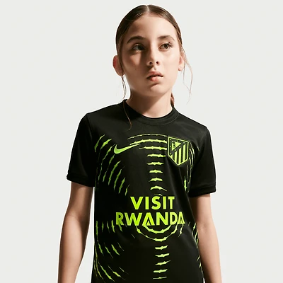 Maillot d'avant-match extérieur Nike Atlético de Madrid 2026/27 pour jeunes, noir