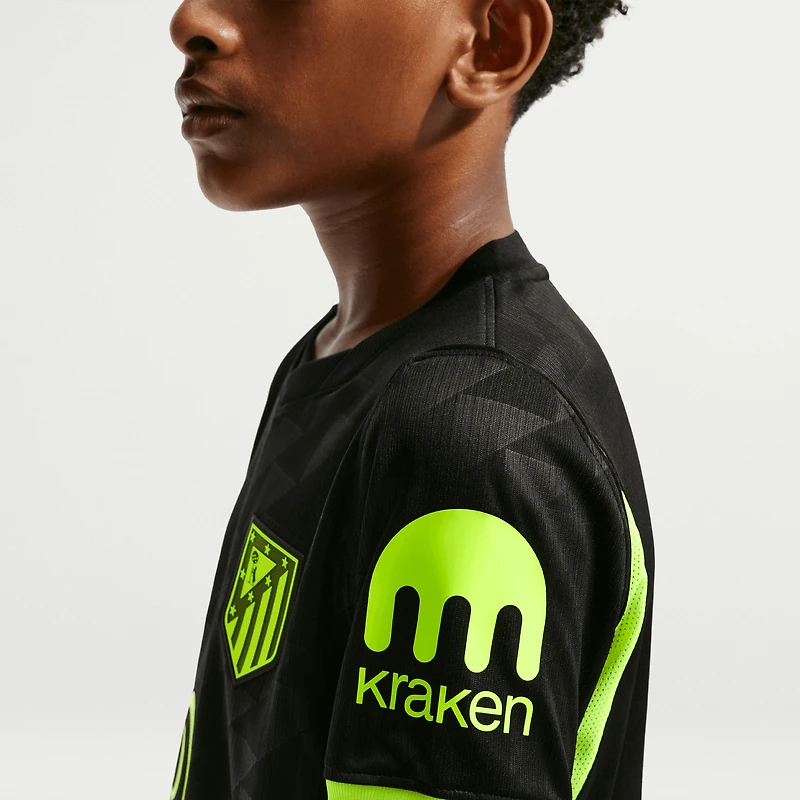 Youth Nike  Black Atletico de Madrid 2026/27 Away Stadium Replica Jersey