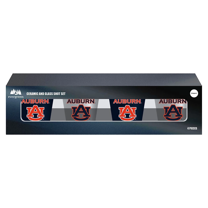 Auburn Tigers Four-Pack Shot Glass Set