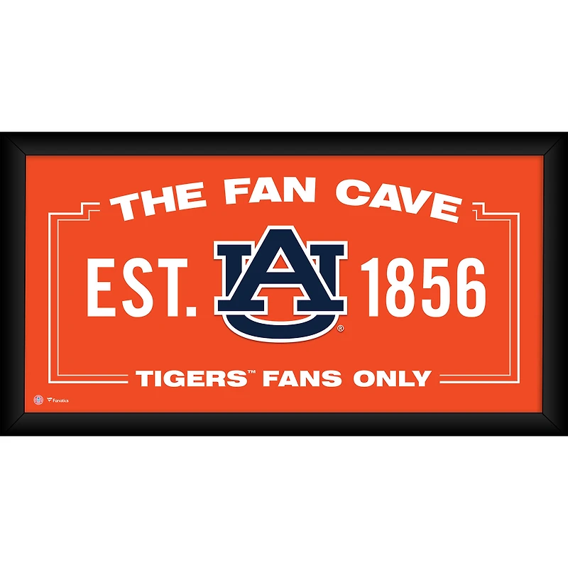 Auburn Tigers Framed 10" x 20" Fan Cave Collage