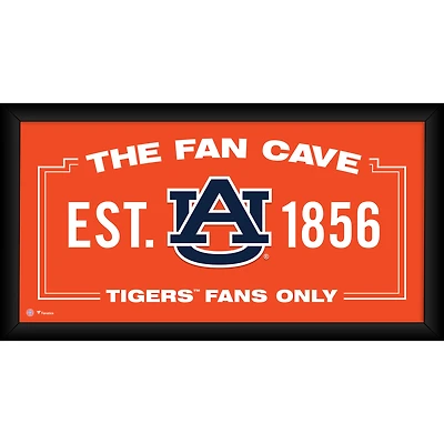 Auburn Tigers Framed 10" x 20" Fan Cave Collage