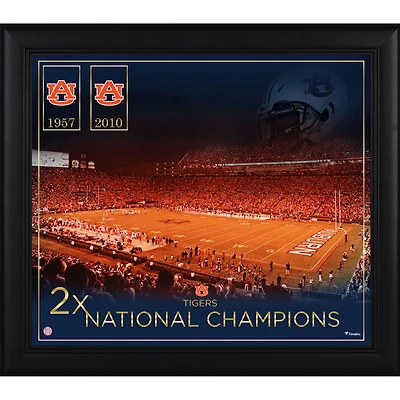 Auburn Tigers Framed 15" x 17" Football Championship Count Collage