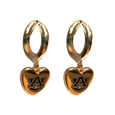 Auburn Tigers Hibiscus Hoop Earrings