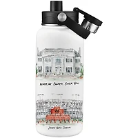 Bouteille d'eau de 1 litre (34 oz) aux aquarelles Laura Wilcox des Auburn Tigers