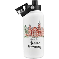 Bouteille d'eau de 1 litre (34 oz) aux aquarelles Laura Wilcox des Auburn Tigers