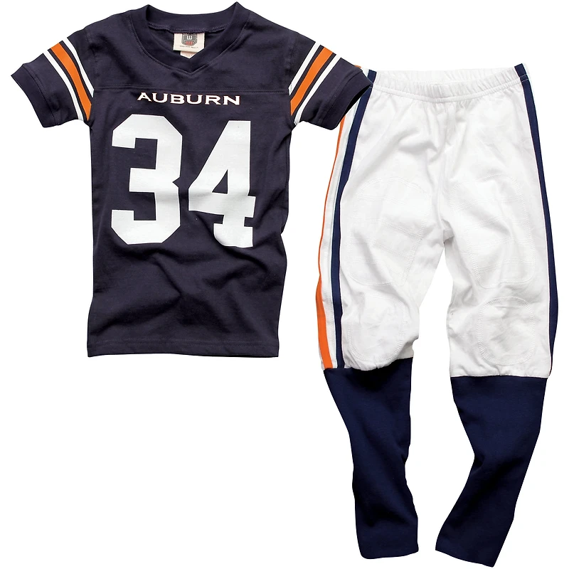 Ensemble pyjama de football préscolaire Auburn Tigers - Blanc/Bleu marine