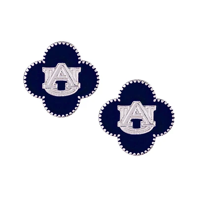 Auburn Tigers Quatrefoil Earrings
