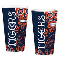 Auburn Tigers Two-Pack 16oz. Dia De Los Muertos Pint Glass Set
