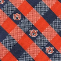 Cravate tissée à carreaux Auburn Tigers - Bleu marine/orange