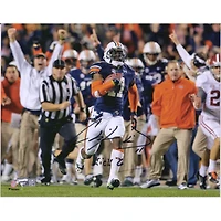 Photographie de course autographiée de 8'' x 10'' de Chris Davis Auburn Tigers avec l'inscription « Kick 6 »