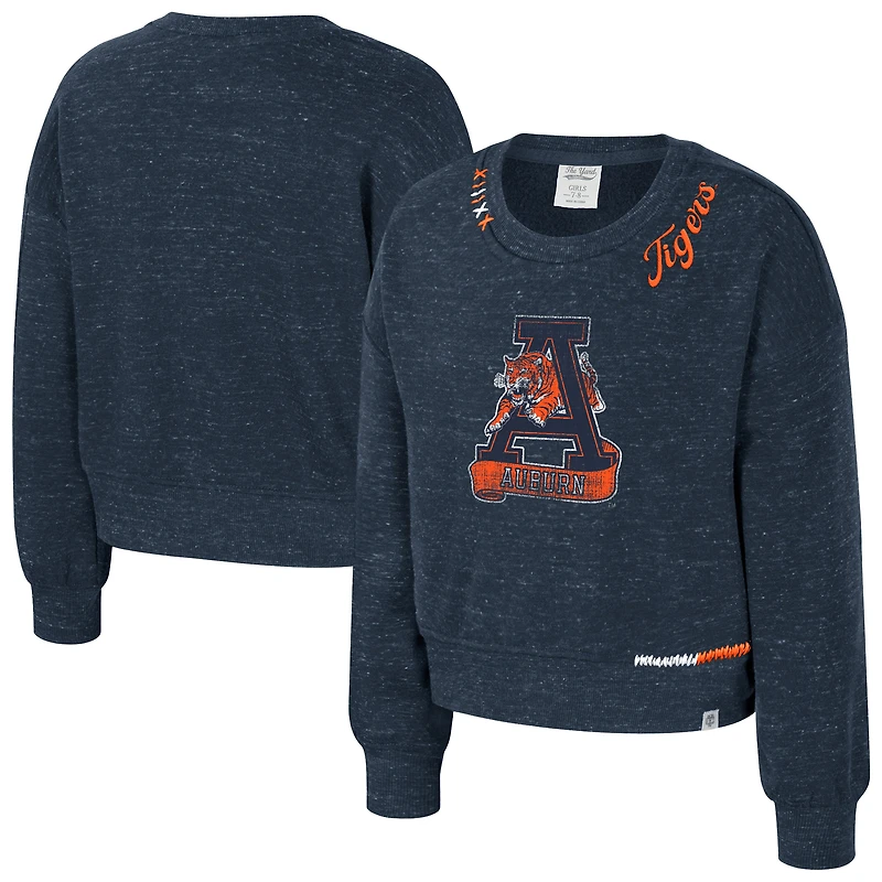 Girls Youth Colosseum  Navy Auburn Tigers Just a Minute Sweatshirt
