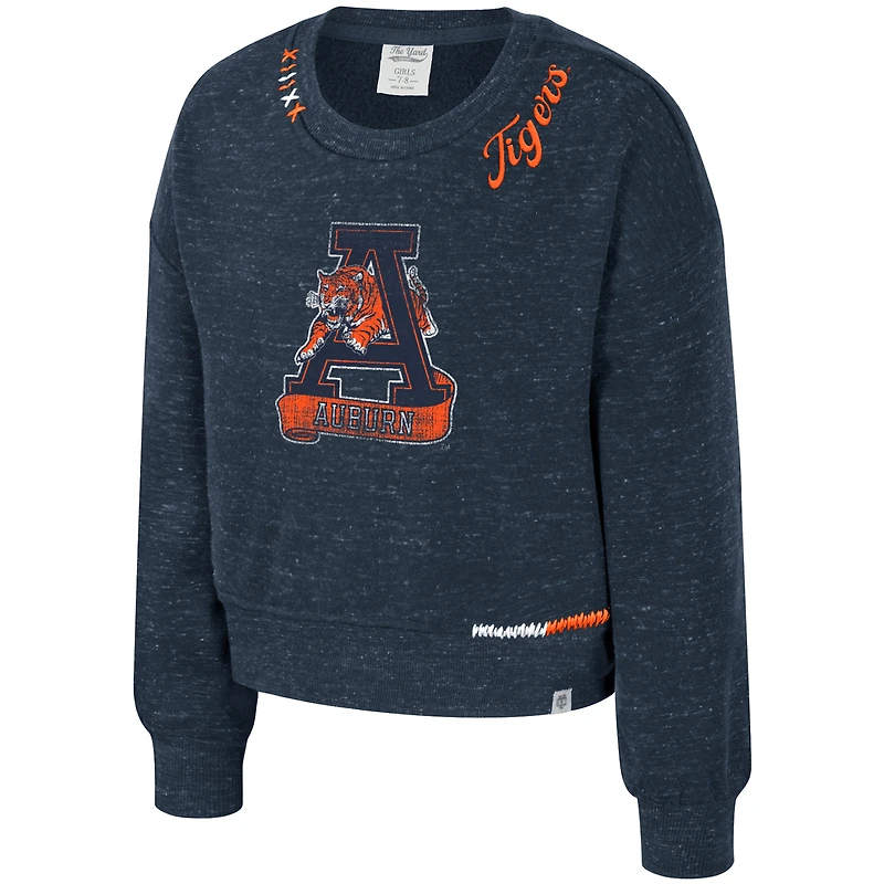 Girls Youth Colosseum  Navy Auburn Tigers Just a Minute Sweatshirt