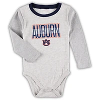 Wes & Willy Heather Grey Auburn Tigers Jie Ensemble body et pantalon à manches longues