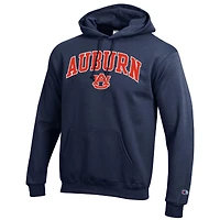 Sweat à capuche en polaire avec logo arqué Champion Navy Auburn Tigers pour homme