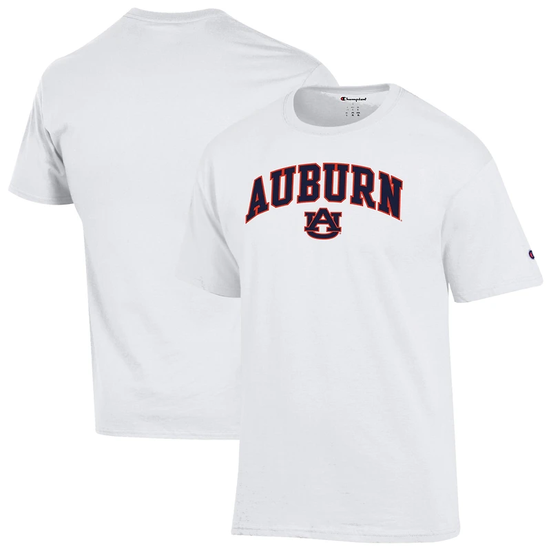 Men's Champion  White Auburn Tigers Arched Logo T-Shirt