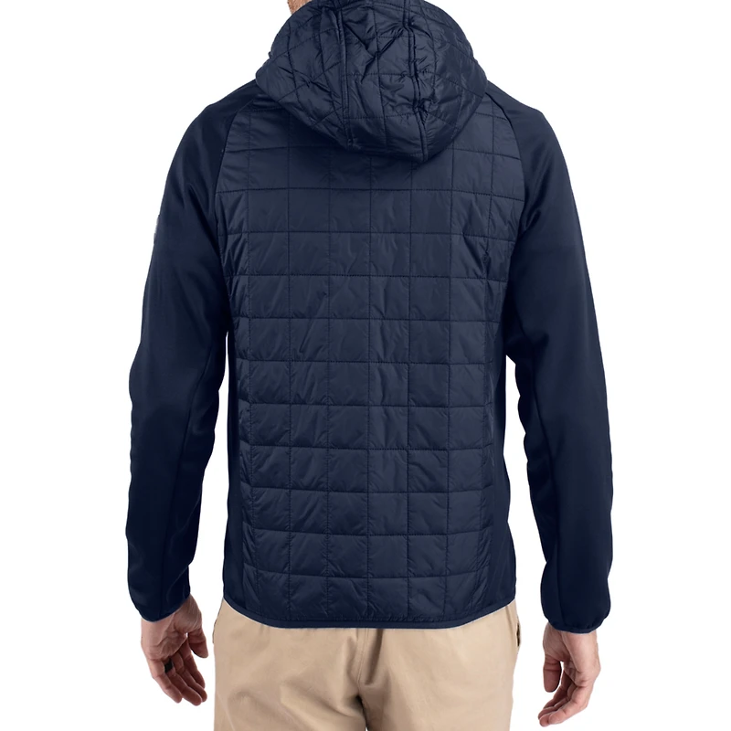 Men's Cutter & Buck  Navy Auburn Tigers Rainier Eco Hybrid PrimaLoft Raglan Full-Zip Jacket