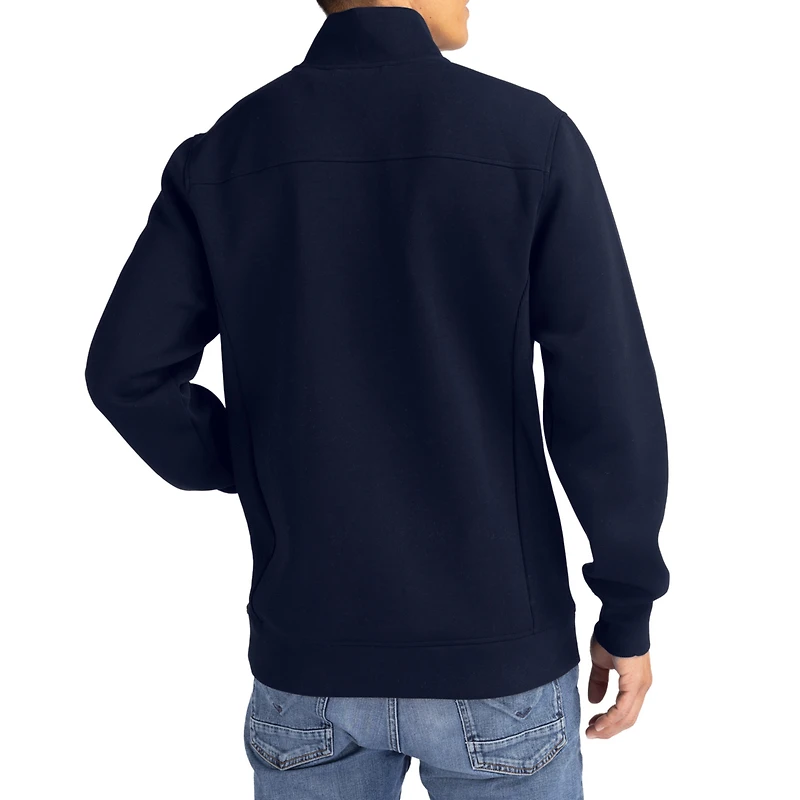 Pull à col zippé Cutter & Buck bleu marine Auburn Tigers Roam Eco recyclé pour homme