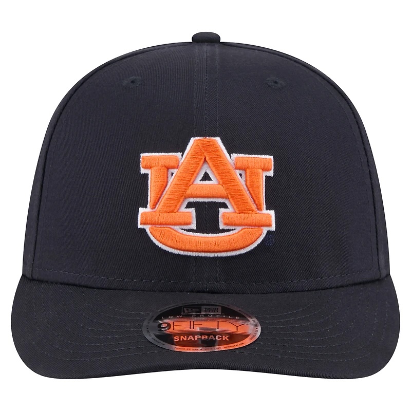 Casquette ajustable 9FIFTY à profil bas New Era bleu marine Auburn Tigers pour homme