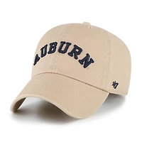 Men's '47  Khaki Auburn Tigers Vault Clean Up Adjustable Hat