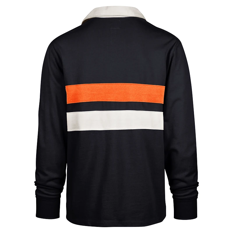 Men's '47 Navy Auburn Tigers Clubhouse Knox Thames Long Sleeve Rugby Polo