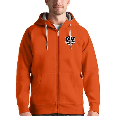 Men's Antigua Orange Auburn Tigers Victory Full-Zip Hoodie