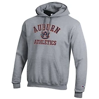 Men's Champion  Gray Auburn Tigers Athletics Logo Pullover Hoodie
