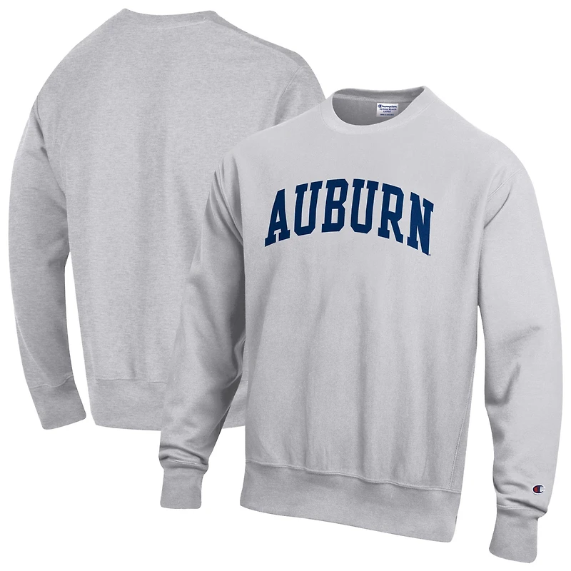 Men's Champion Gray Auburn Tigers Reverse Weave Fleece Sweatshirt