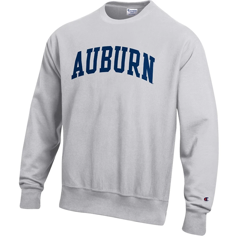Men's Champion Gray Auburn Tigers Reverse Weave Fleece Sweatshirt