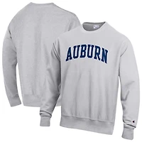 Sweat-shirt en molleton à tissage inversé Champion Gray Auburn Tigers pour homme