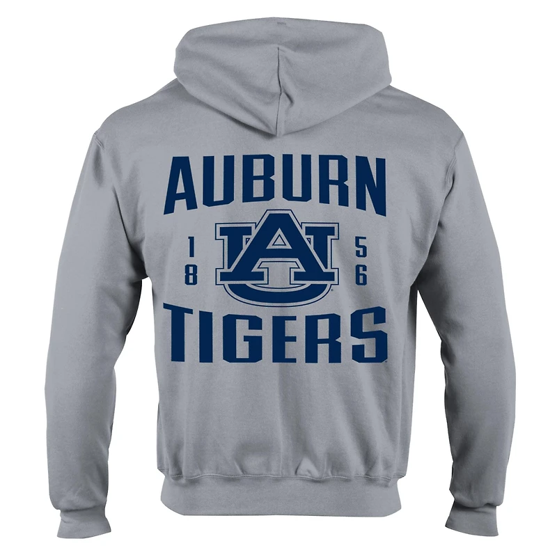 Men's Champion  Gray Auburn Tigers Varsity Powerblend Full-Zip Fleece Hoodie